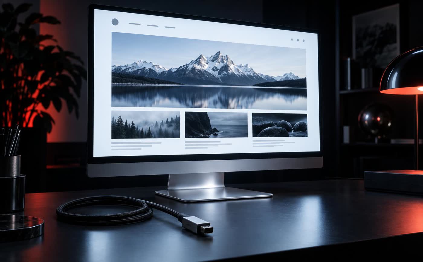 A tablet lying dark and untouched on a desk beside a second screen that is lit and working, the sleeping device reflecting only a thin line of light.